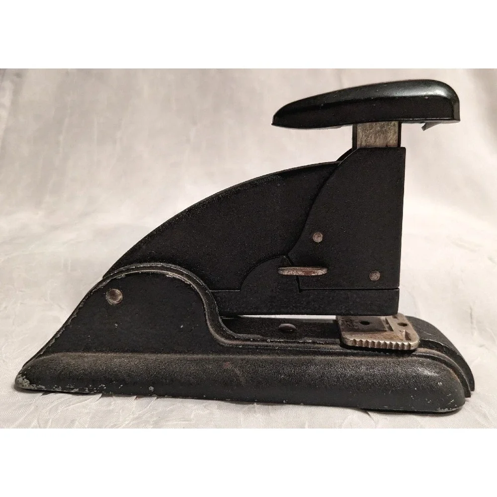 Stapler Art Deco Speed Office Supply Products Desk Accessory Black Old Retro Vtg
